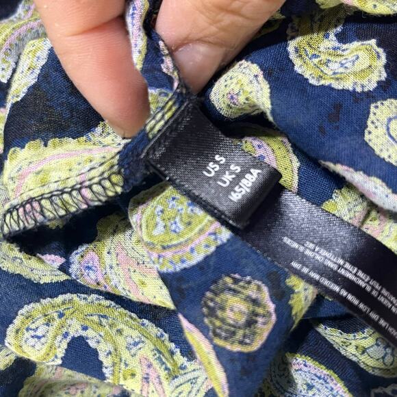 Free People Women's Sundown Long Blouson Sleeves Paisley Bodysuit Size Small - Picture 5 of 7